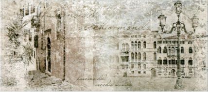 137672 Декор Граффито Сити Серая 20*45