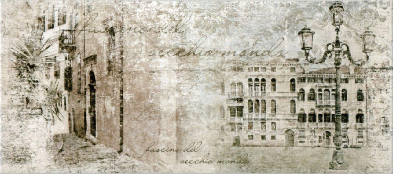 137672 Декор Граффито Сити Серая 20*45