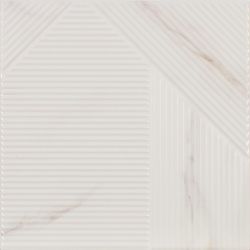 187599 Stripes Mix Calacatta 25x25