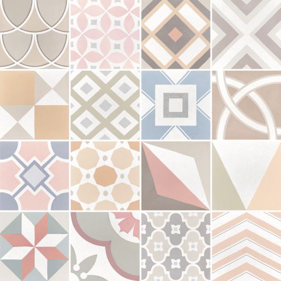 22103 Caprice Patchwork Pastel 20*20