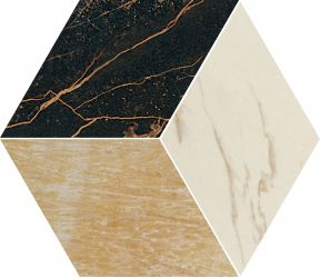 240460 MARBLE MOSAICS T3 NERO/ORO/BIANCO 39x45