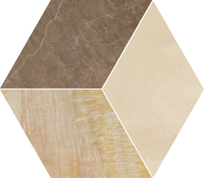 240461 MARBLE MOSAICS T3 MARRONE/ORO/BEIGE 39x45