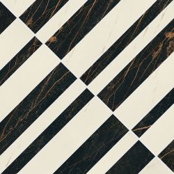 240521 MARBLE MOSAICS OPTICAL NERO-BIANCO 58,5x58,5