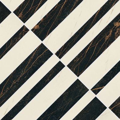 240521 MARBLE MOSAICS OPTICAL NERO-BIANCO 58,5x58,5
