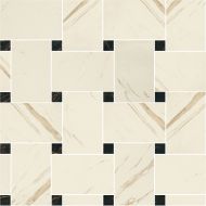 240531 MARBLE MOSAICS INTRECCIO BIAN-NERO 29,1x29,1