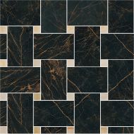 240533 MARBLE MOSAICS INTRECCIO NERO-ORO 29,1x29,1