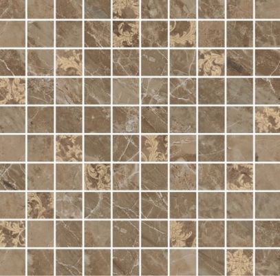 240827 MOSAICS T100 DECORATO MARRONE 29,1x29,1
