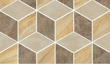 240841 MOSAICS T3-3D MARRONE-ORO-BEIGE 17x29,1