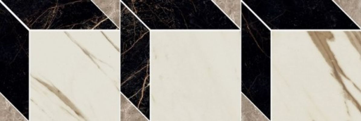 240851 MOSAICS CUBE NERO-BIANCO-GRIGIO 19,5x58,5