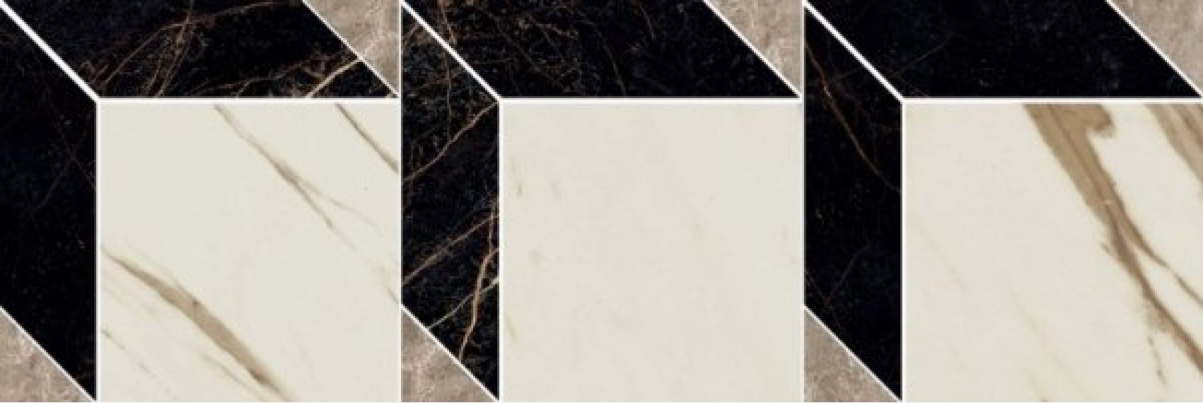 240851 MOSAICS CUBE NERO-BIANCO-GRIGIO 19,5x58,5