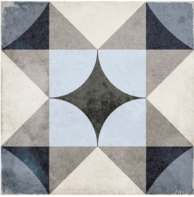 24410 ART NOUVEAU PALAIS BLUE 20*20