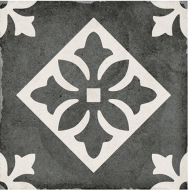 24416 ART NOUVEAU PADUA BLACK 20*20