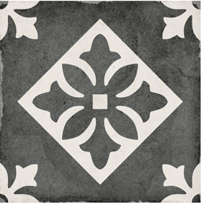 24416 ART NOUVEAU PADUA BLACK 20*20