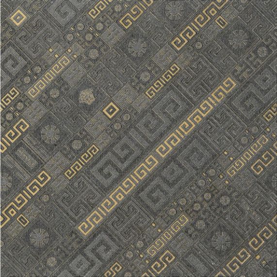 261333 GREEK STRIPES ANT/ORO 40x40