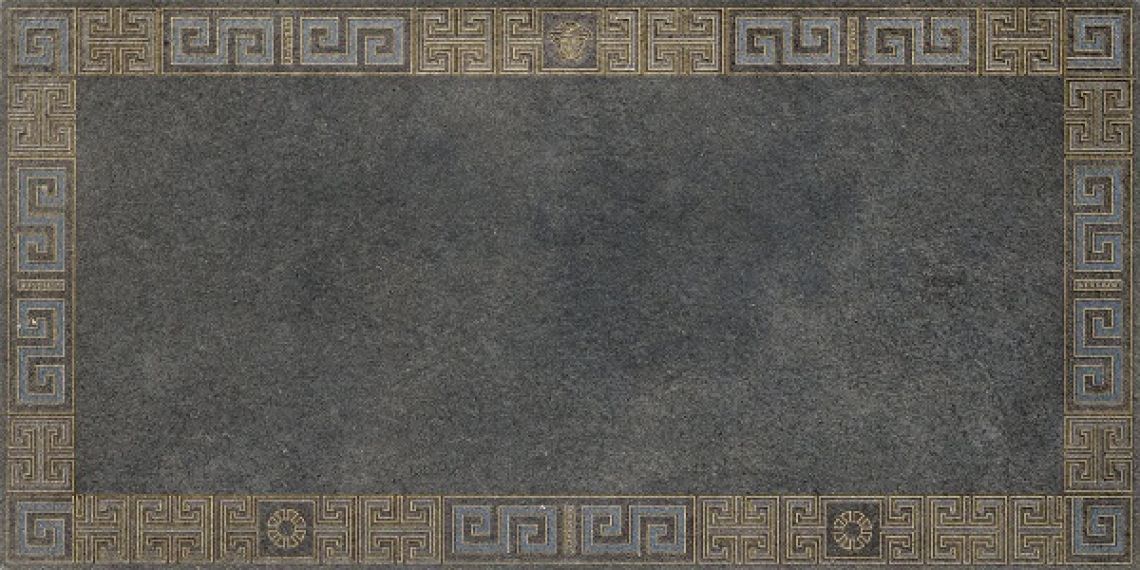 261343 GREEK CASSETTONE Antracite/Oro 40x80