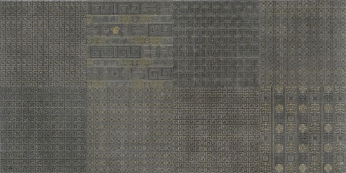 261353 GREEK FORMELLE ANTRACIT/ORO 40x80
