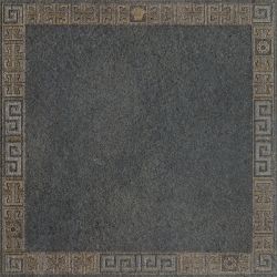 261363 GREEK CASSETTONE ANTRACITE/ORO 40x40