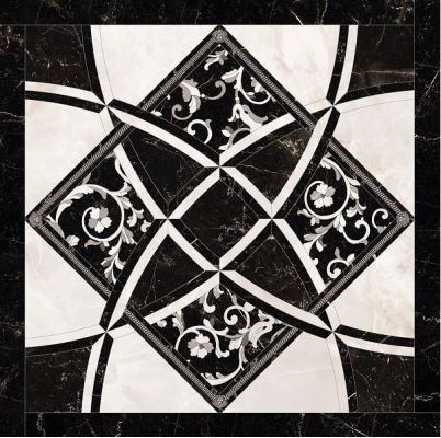 262534 Intarsio Bianco/Nero 78x78