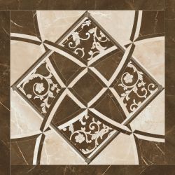 262535 Emote INTARSIO CREMA/MARRONE 78x78