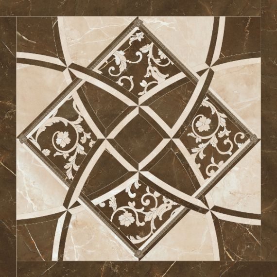 262535 Emote INTARSIO CREMA/MARRONE 78x78