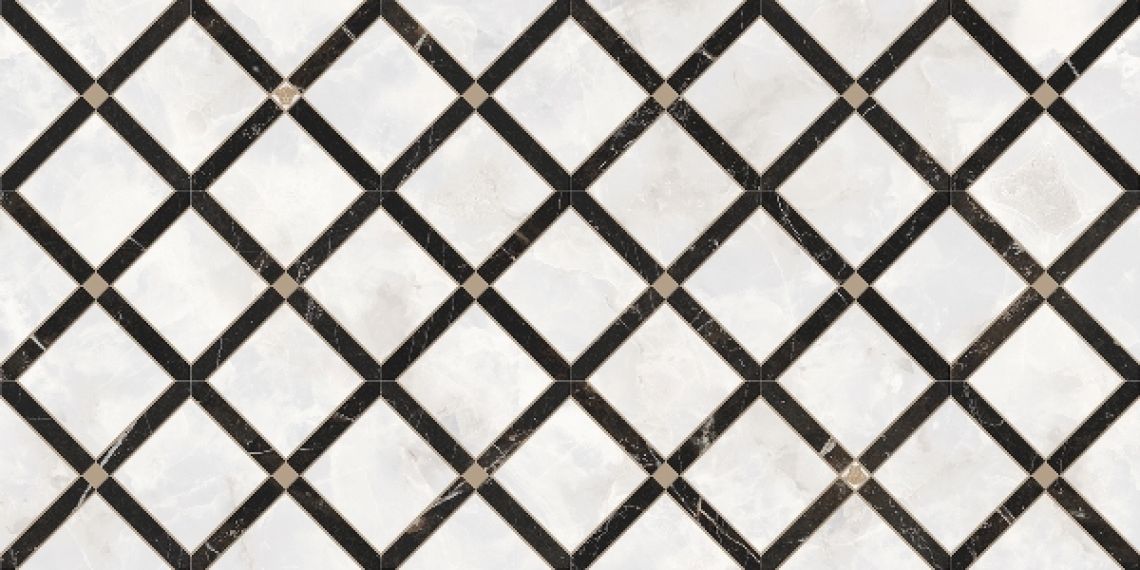 262544 INTRECCIO BIANCO/NERO 39x78