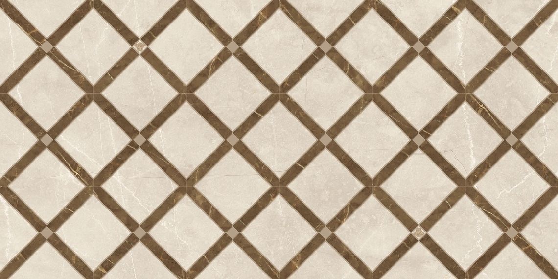 262545 INTRECCIO CREMA/MARRONE 39x78