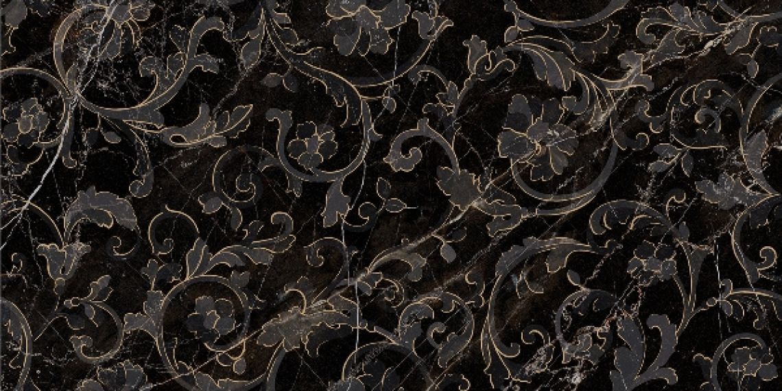 262552 FLOREALE NERO AMASANTA 39x78