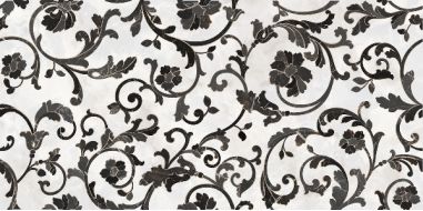 262554 FLOREALE BIANCO/NERO 39x78