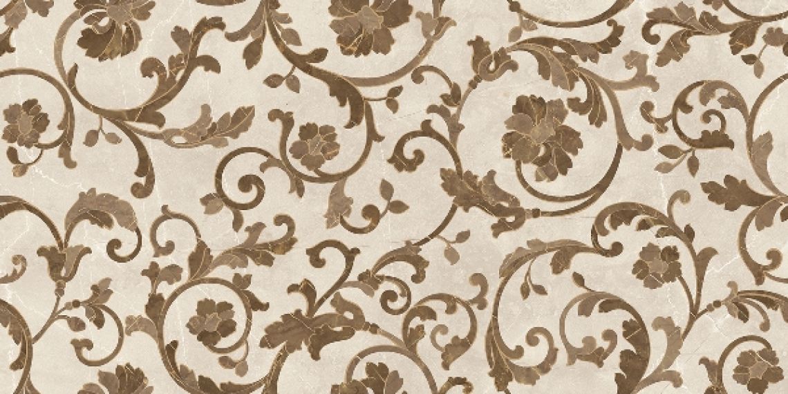 262555 FLOREALE CREMA/MARRONE 39x78
