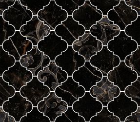 262622 MOSAICO ARABESCATO NERO AMASANTA 35x35