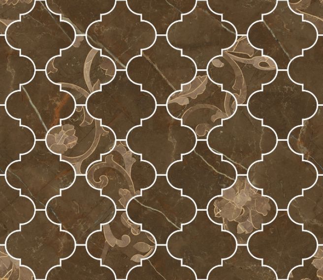 262623 MOSAICO ARABESCATO PULPIS MARRONE 35x35