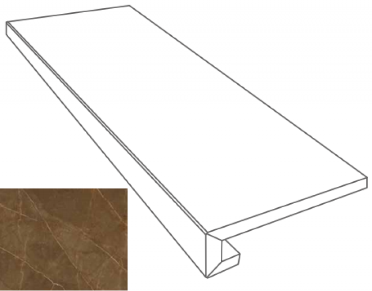 262643 GRADONE PULPIS MARRONE 4x32x78