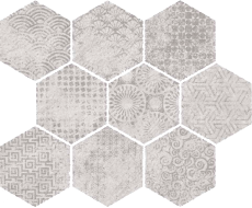 40GI Mosaico Raw-SP Blanco 33x27