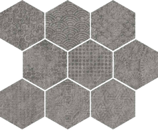 40GJ Mosaico Raw-SP Grafito 33x27