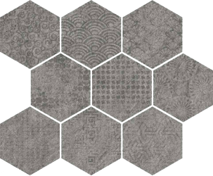 40GJ Mosaico Raw-SP Grafito 33x27