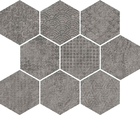 40GJ Mosaico Raw-SP Grafito 33x27