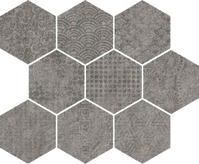 40GJ Mosaico Raw-SP Grafito 33x27