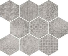 40GK Mosaico Raw-SP Gris 33x27