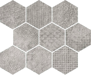 40GK Mosaico Raw-SP Gris 33x27
