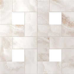 610110000085 Мозаика Supernova Onyx Pure White Mosaic Lap 45х45