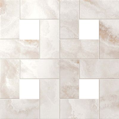 610110000085 Мозаика Supernova Onyx Pure White Mosaic Lap 45х45