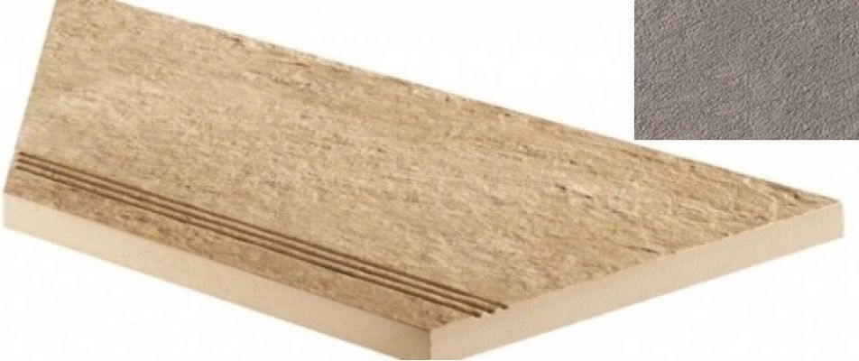 620040000054 Cliff Grigio Gradino Lineare Angolo Sx 30x60