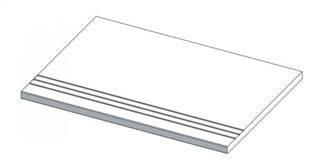 620040000119 Drift White Gradino Lineare 30x60