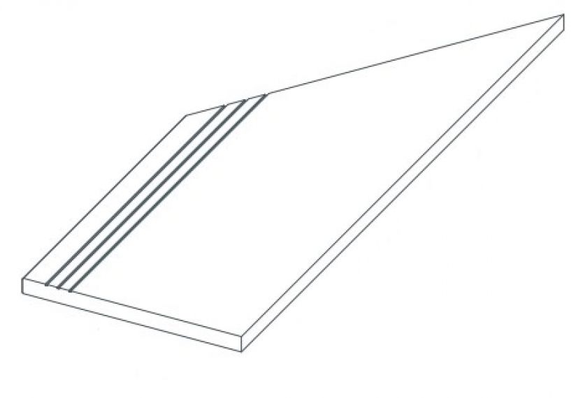 620040000124 Drift Grey Gradino Lineare Angolo Sx 30x60