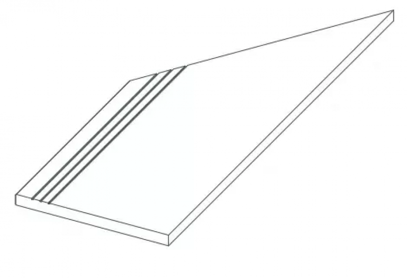 620040000131 Ступени Rinascente Clay Gradino Lineare Angolo Sx LASTRA 20mm 30x60