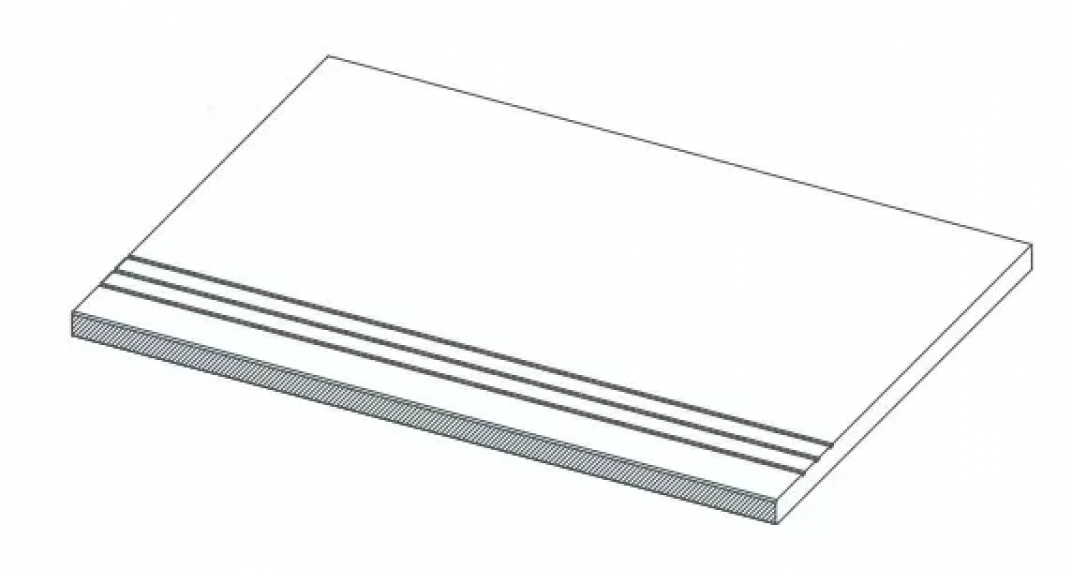 620040000132 Ступени Rinascente Grey Gradino Lineare LASTRA 20mm 30x60
