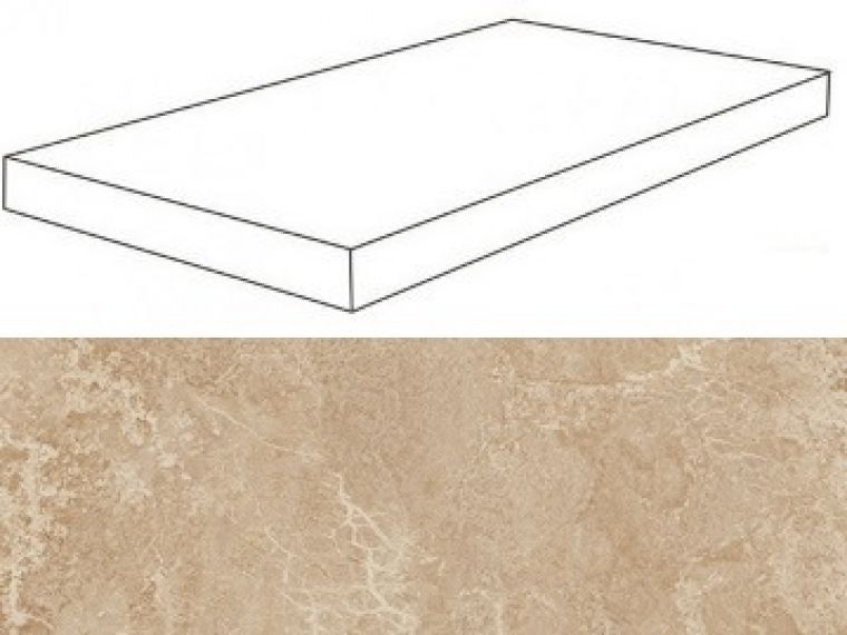 620070001027 Force Beige Scalino Angolare DX 33x60