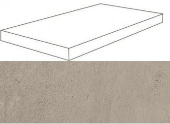 620070001091 Silver Grey Scalino Angolare DX Lap 33x120