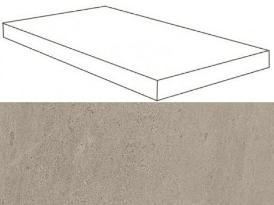 620070001096 Ступени Silver Grey Scalino Angolare SX Lap 33x120