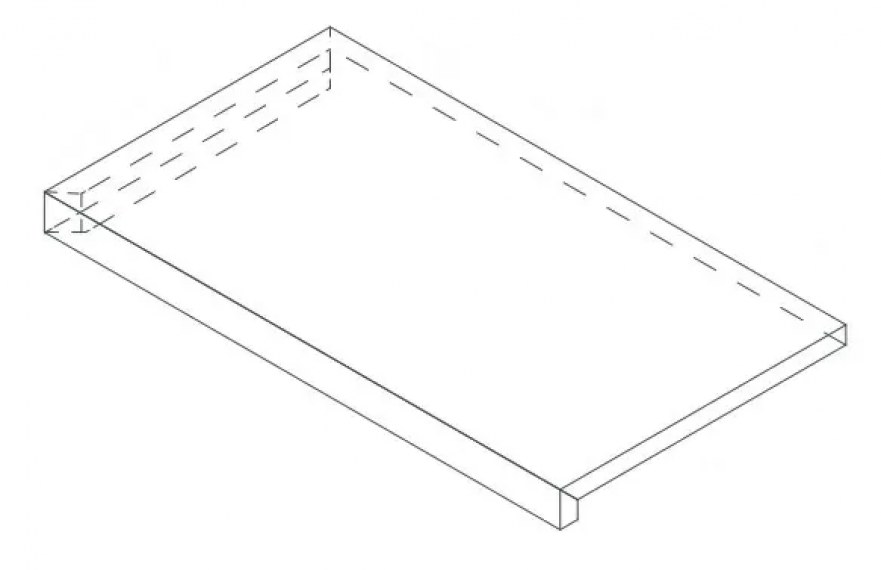 620070802276 Ступени Rinascente Clay Scalino Angolo Dx LASTRA 20mm 33x60